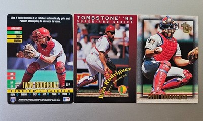 Ivan ''Pudge'' Rodriguez 1995 Topps Embossed / 1995 Tombstone/ 1995 Donruss Insert
