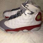 Nike Air Jordan XIII 13 Retro Grey Toe 2014 White Red Grey Size 3Y (414575-126) — photo 4