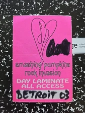 Vintage 1993 Smashing Pumpkins Rock Invasion House Crew Backstage Pass Satin