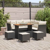 Garten-Sofa-Set M. Kissen | TerrassenmöBel | Gartensofa | GartenmöBelset | 9-Tlg