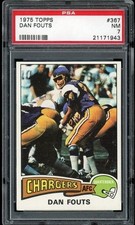 1975 Topps #367 Dan Fouts PSA 7 Rookie Card HOF. rookie card picture