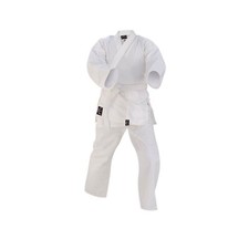 Sports Junior Kids children Karate Uniform Suit Clothing Poly Cotton White Belt