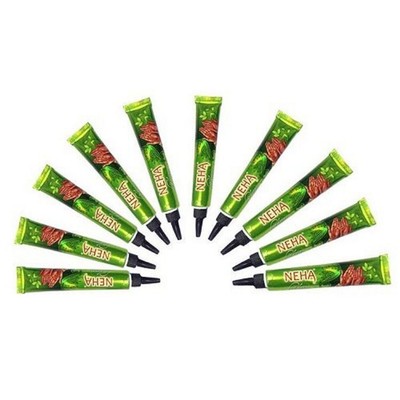 Neha Dunkelrot Henna Kräuter- Mehendi Paste Tuben Pack 10 o102