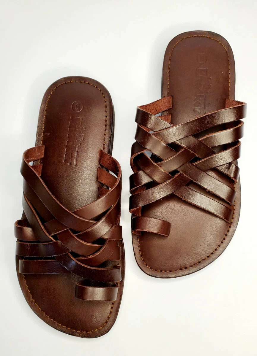 Mens sandals with shop big toe loop