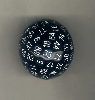 100-seitiger Würfel (massiv) - 100sided die (Metallic Dice Games)