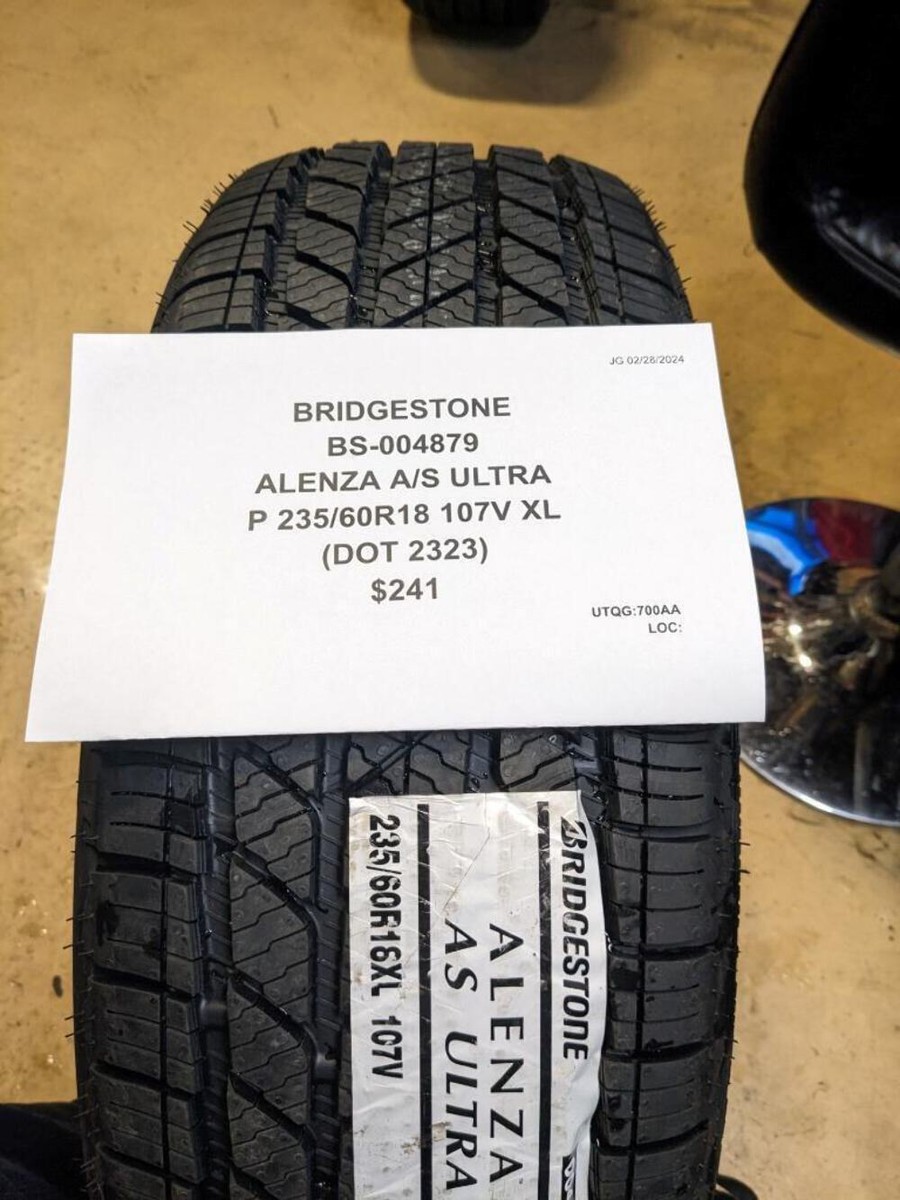 BRIDGESTONE ALENZA A/S ULTRA P 235 60 18 107V XL TIRE 004879