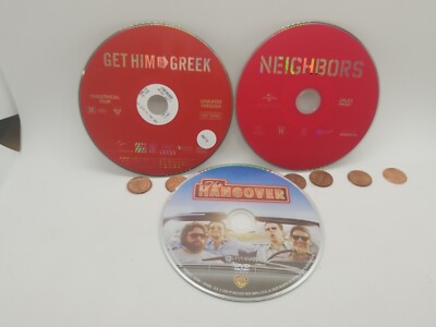 3 Comedy DVDs - Neighbors (Seth Rogen) |THE HANGOVER | Get Him To The Greek