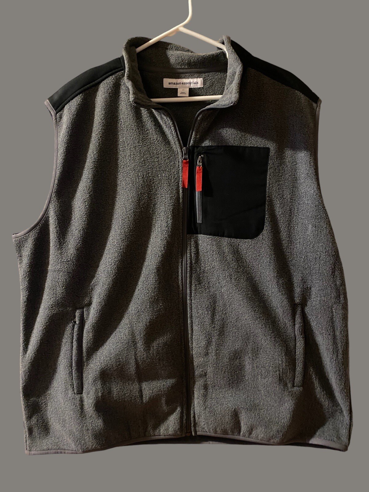 Chaleco polar polar polar para hombre cremallera completa talla XXL negro carbón brezo nuevo con etiquetas