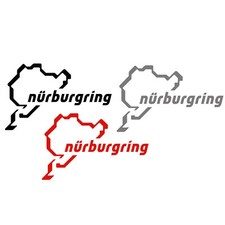 2 X Nurburgring Car Sticker Decal Choice Of Colours 80mm Vinyl Sticker