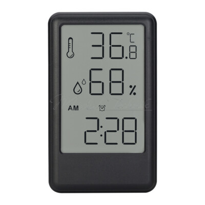 Digital Hygrometer Indoor Thermometer Clock Large Screen Snooze Alarm Clock Time