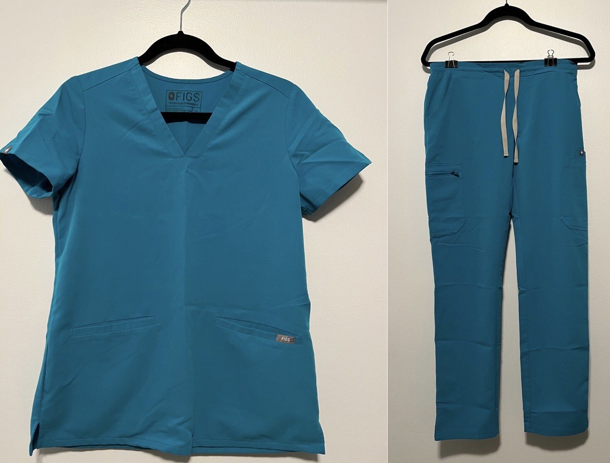 FIGS Women's Scrubs Set | Technical Collection | Size XS Shirt + S