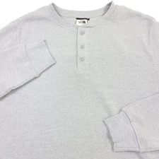 The North Face Terrain Waffle Henley in Meld Gray Heather Mens Size Large