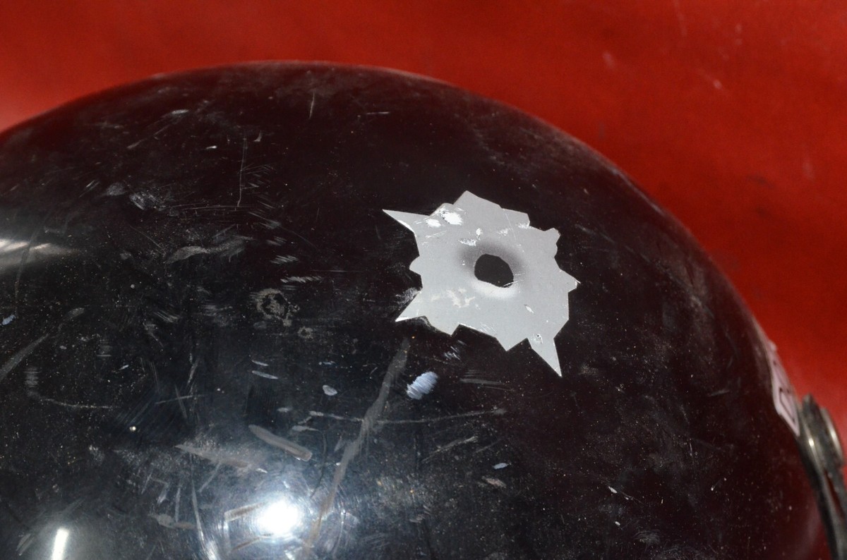 Vintage T-67 Helmet Half Skull Cap Motorcycle Helmet XL Bullet Hole Sticker  DOT | eBay