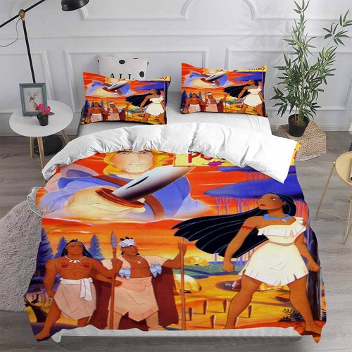 Cosplay Indian Princess Pocahontas 3D Bettbezug Bettwäsche Set Kissenbezug Quilt - Picture 10 of 26