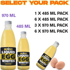 Uncle Jack's Liquid Egg Whites 1-3- 6  Bottle Eggs High Protein 485ML - 970ML