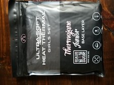 Thermajane Girls Small - 2 Piece Long Sleeve Thermal Underwear Set - Black