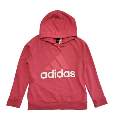 Adidas Pink Pullover Sweatshirt Hoodie Uk Women's Size Large DD958 UK