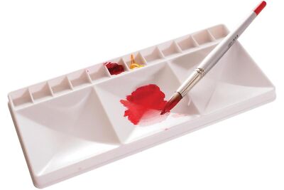 Frisk Kunststoff Farbpalette für Aquarellfarben Tinten - 15 verschiedene Brunnen