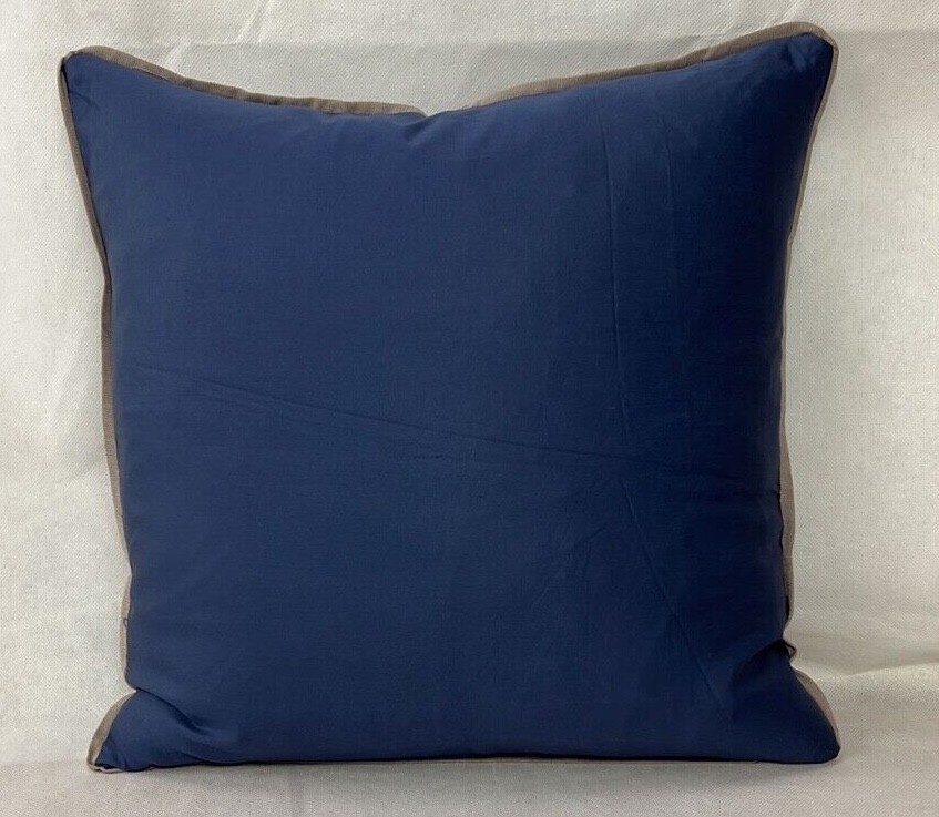 navy piped cushion