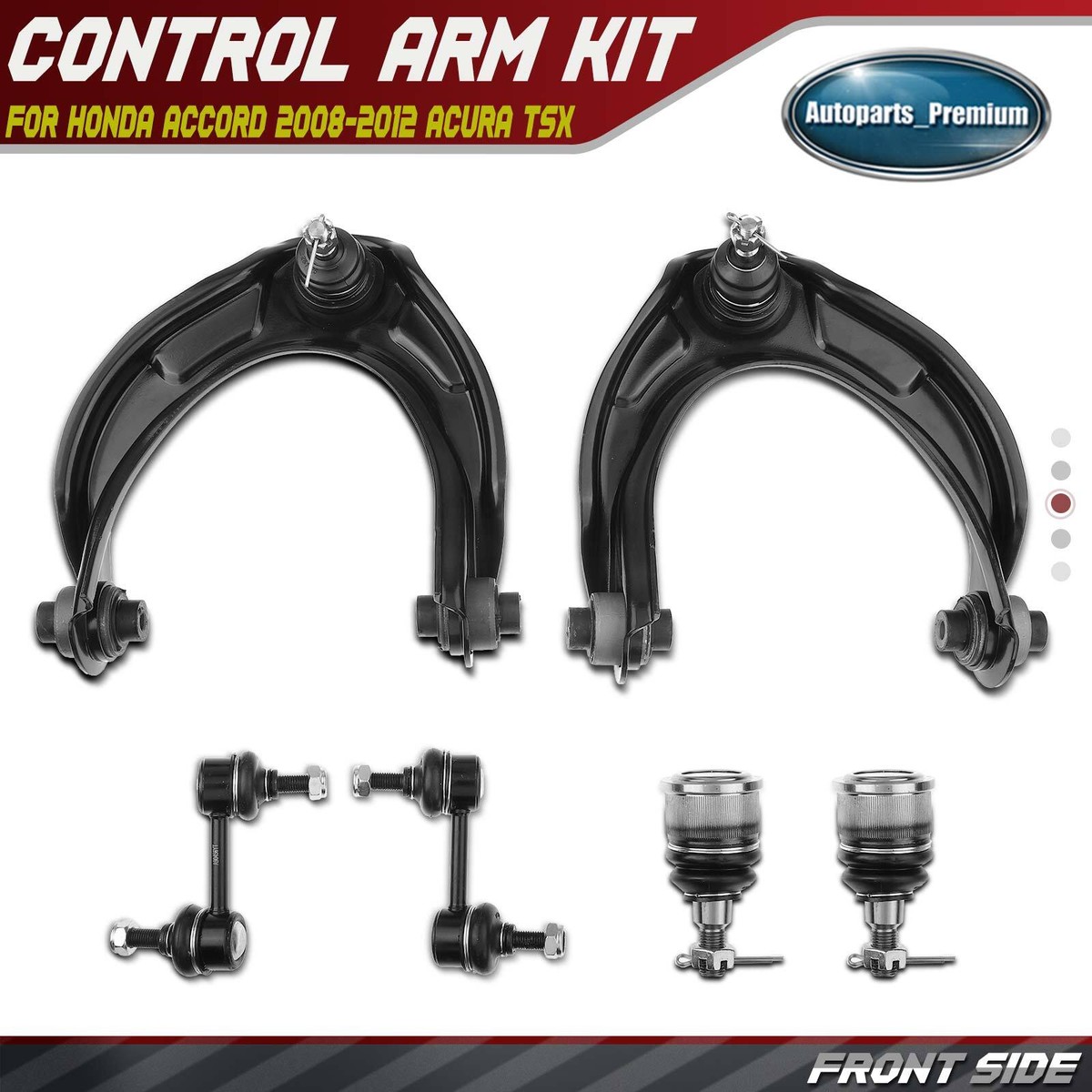 Front Suspension Kit For 2008-2012 Honda Accord – Control Arms, Sway Bar Links, Ball Joints, 12-Piece Set