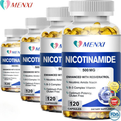 Nicotinamid 500mg Vitamin B3 Ergänzung Energie Unterstützung Haut Gesundheit 120