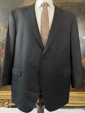 Jos A Bank Signature Gold 50R Black 100 Wool 2Btn Blazer Jacket Sport Coat