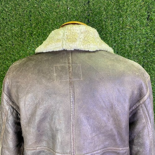 Vintage 80s 90s C&A WWII Style US Air Force Type B-3 Bomber Leather Jacket - Picture 9 of 22