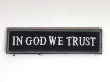 IN GOD WE TRUST Tactical Military US ARMY Hook/Loop Patch black