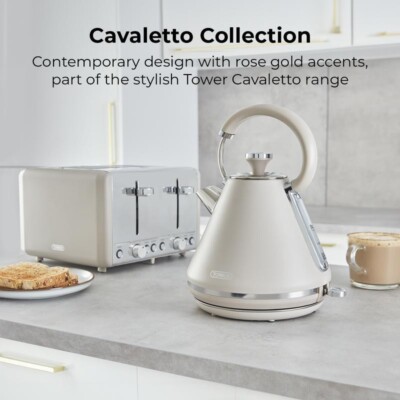 Tower Cavaletto Kettle Slice Toaster Bread Bin Canisters Set in