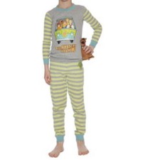 Scooby Doo Pajama Set Size 4 Mystery Machine 2 Pc PJs Snug Fitting Pants Top NWT