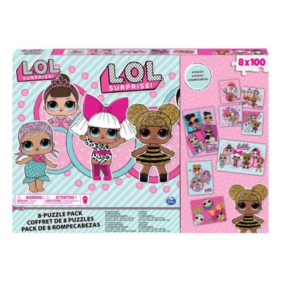 Girl’s LOL Surprise Dolls Pack 100 Pieces Each Jigsaw Eight Puzzles New  in Box