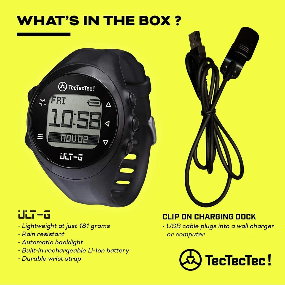 TecTecTec ULT-G Golf GPS Watch - Preloaded Worldwide Courses - Image 3 of 4