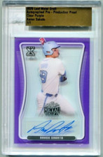 1/1 Auto Clear Purple Pre Production Proof 2020 Leaf Metal Draft Aaron Sabato ⚾