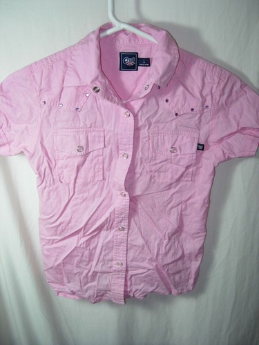 GIRLS PINK RHINESTONE PEARL SNAP CRUEL 
