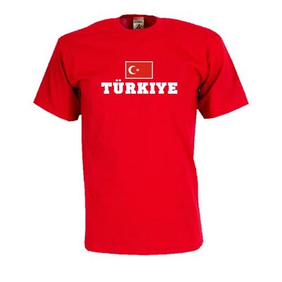 T-Shirt TÜRKEI (Türkiye), Flagshirt, Flag Shirt Herren Fanshirt (WMS02-68a)