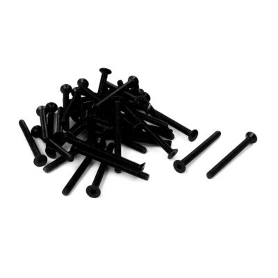M3x35mm 10,9 Kohlenstoffstahl Senkkopf Sechskantschraube Schwarz 40 stücke