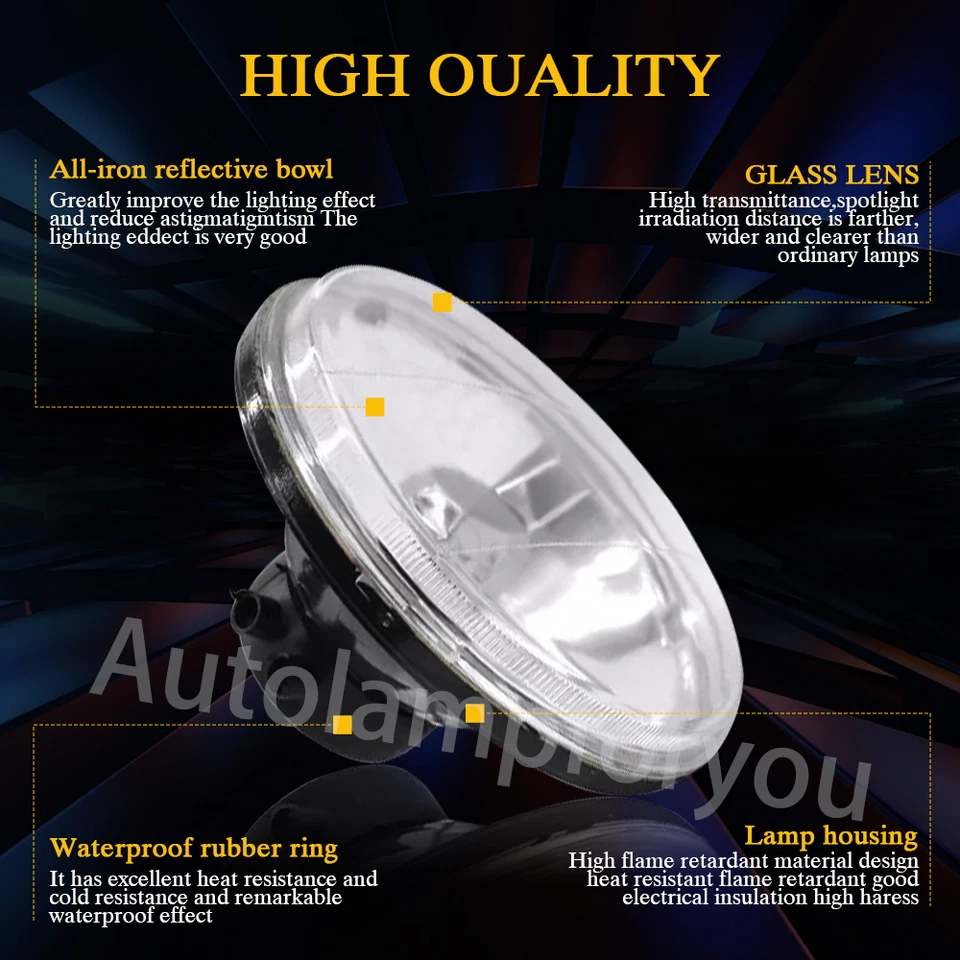 Par de faros LED de carcasa redonda de 7 pulgadas H4 altos bajos para Jeep J10 J20 1974-1978 Foto 4 de 4