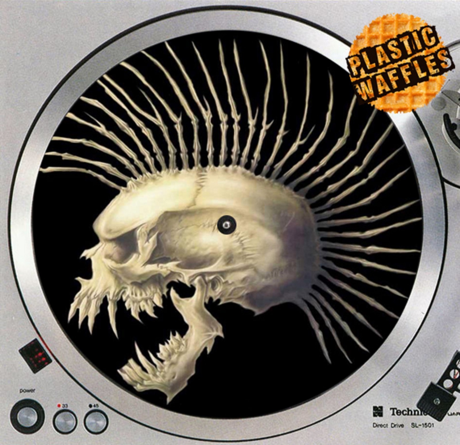 Punk Rock Mohawk Skull Slipmat #2 Turntable 12 LP Record Player DJ ...