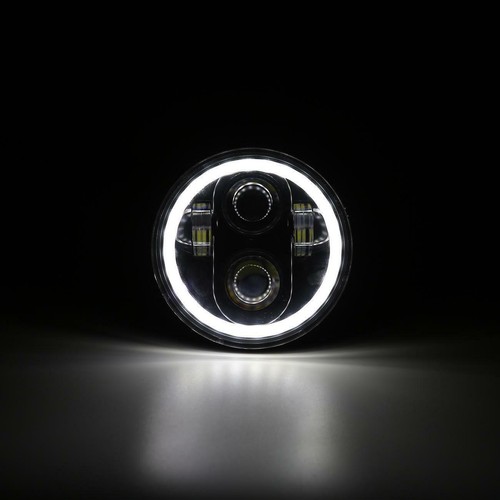 Par de faros LED redondos de 5,75" 5-3/4 pulgadas DRL ojos de ángel haz proyector H4 DOT - Imagen 9 de 12