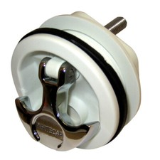 WHITECAP T-HANDLE LATCH CP ZAMAC/WHITE NYLON NO LOCK