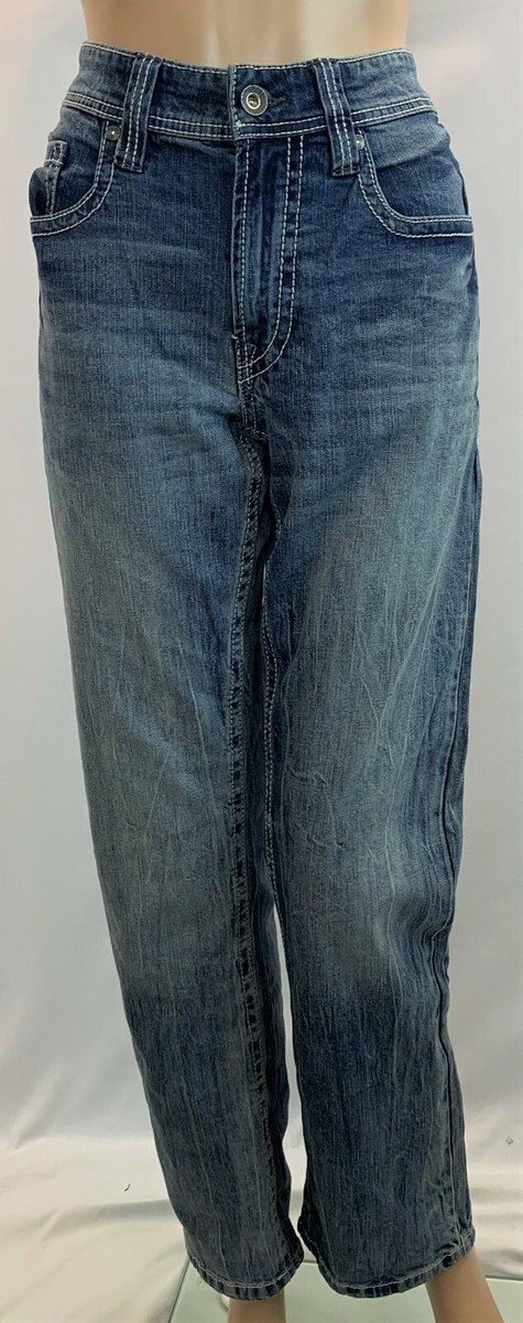 ののん TK Axel Men's NOAWK Slim Bootcut Stretch Jeans Blue denim pants