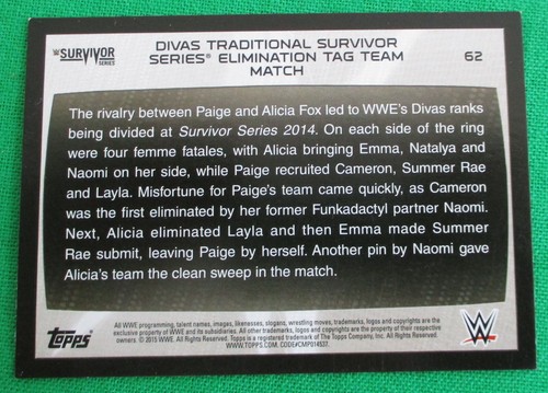 WWE Mujeres Tarjetas Coleccionables Lucha Diva Luchadora Elige Tu Favorito - Imagen 55 de 57