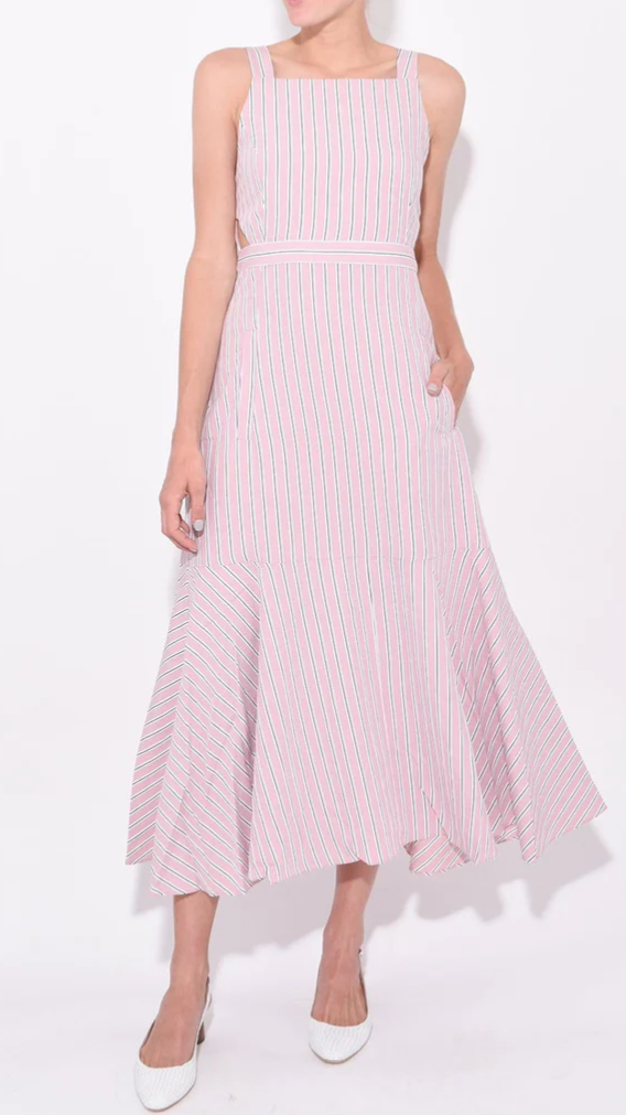pink twill dress Joya Satin Twill Dress 32 /