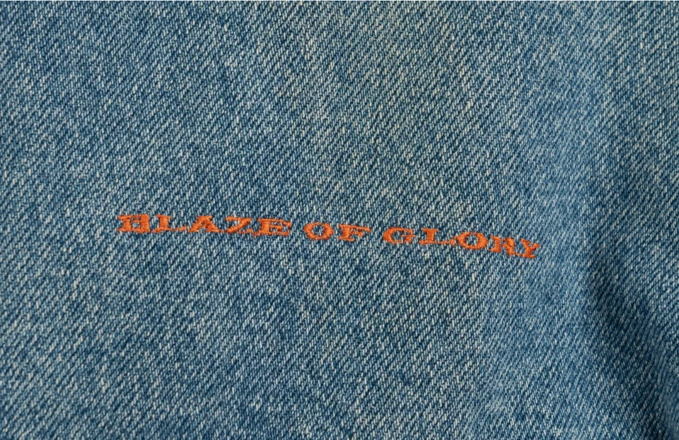 YOUNG GUNS II “Blaze of Glory” Denim Jacket Crew Jacket 1990 Emilio Estevez RARE - image 3 of 4