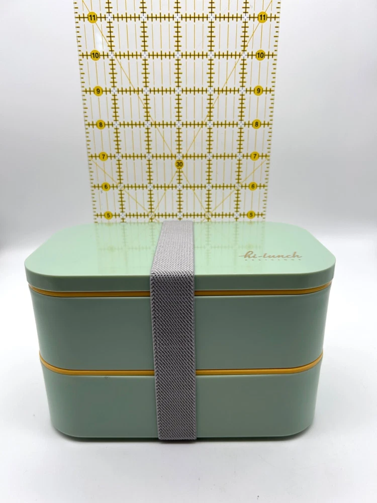 Bento Box Hi-Lunch Leak Proof Stackable Containers in Aqua Green for Adults