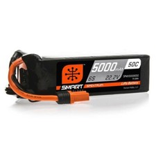 Spektrum 5000mAh 6S 22.2V 50C Smart LiPo Airplane Battery with IC5 Plug
