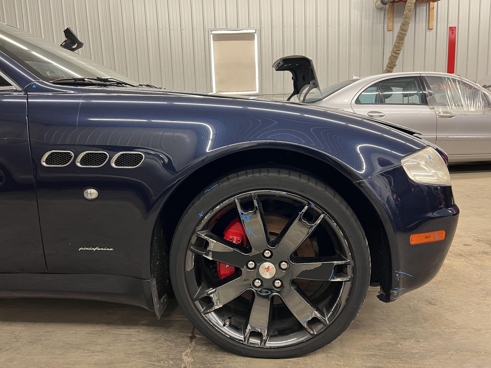 07 MASERATI QUATTROPORT PASSENGER RIGHT FRONT SIDE FENDER BLUE NETTUNO