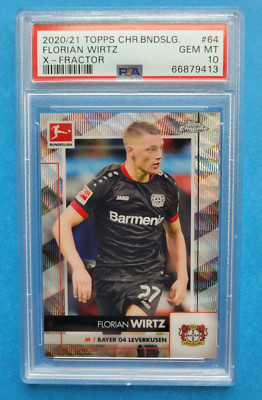 2020-21 Topps Chrome Bundesliga Florian Wirtz RC X-Fractor 173/250 