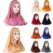 Instant Headscarf Women Hijab Muslim Prayer Khimar One Piece Amira Scarf Turban