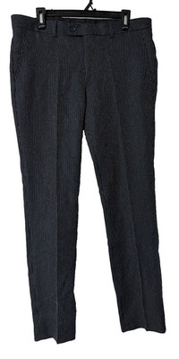NWT Boohoo Man Mens Skinny Fit Pleated Textured Pants Trousers Size 34x31